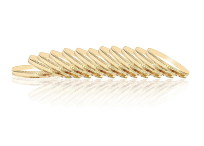 Gold Plated | Diamond Cut Bangles